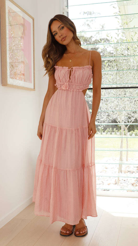 Vestido midi de tirantes