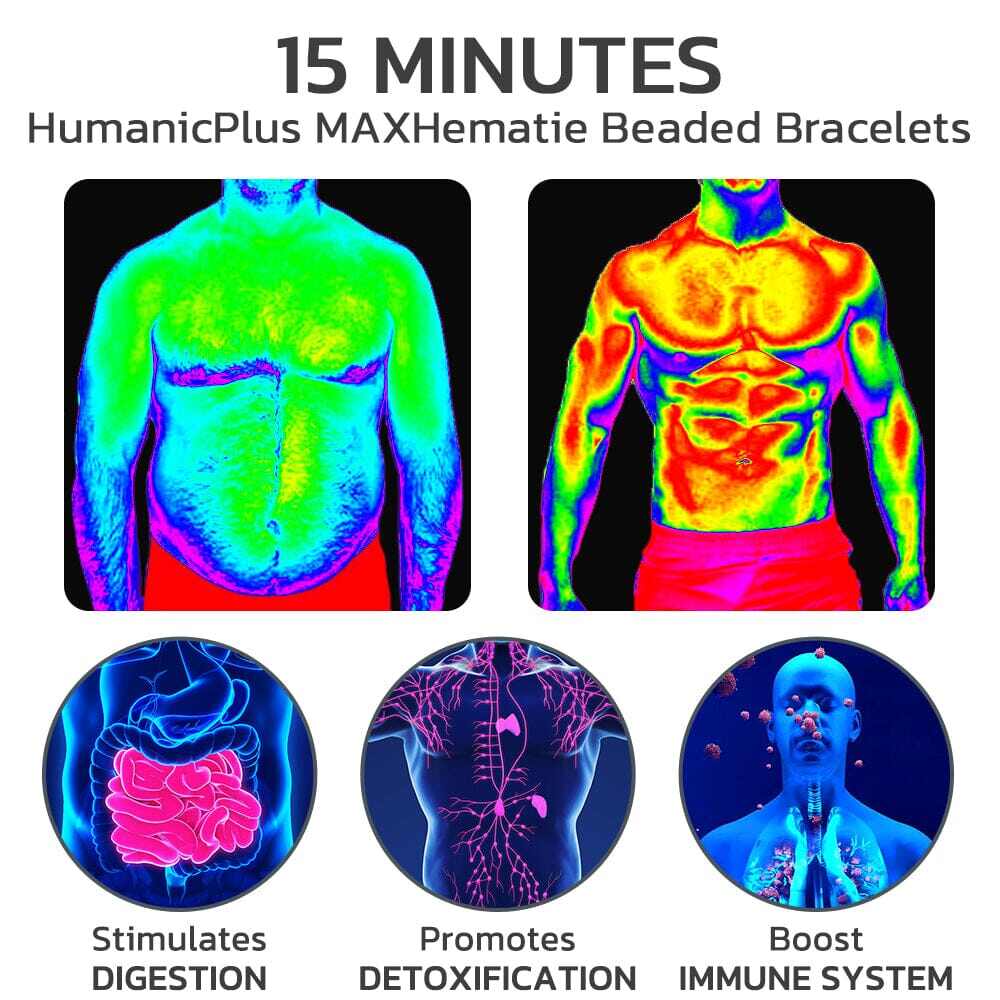 GFOUK™ HumanicPlus MAXHematie korálkové náramky