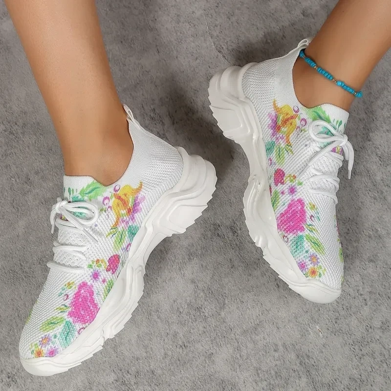 👟Utolsó napi INGYENES SZÁLLÍTÁS Akció 49% KEDVEZMÉNY — Virágmintás ortopéd tornacipők👟