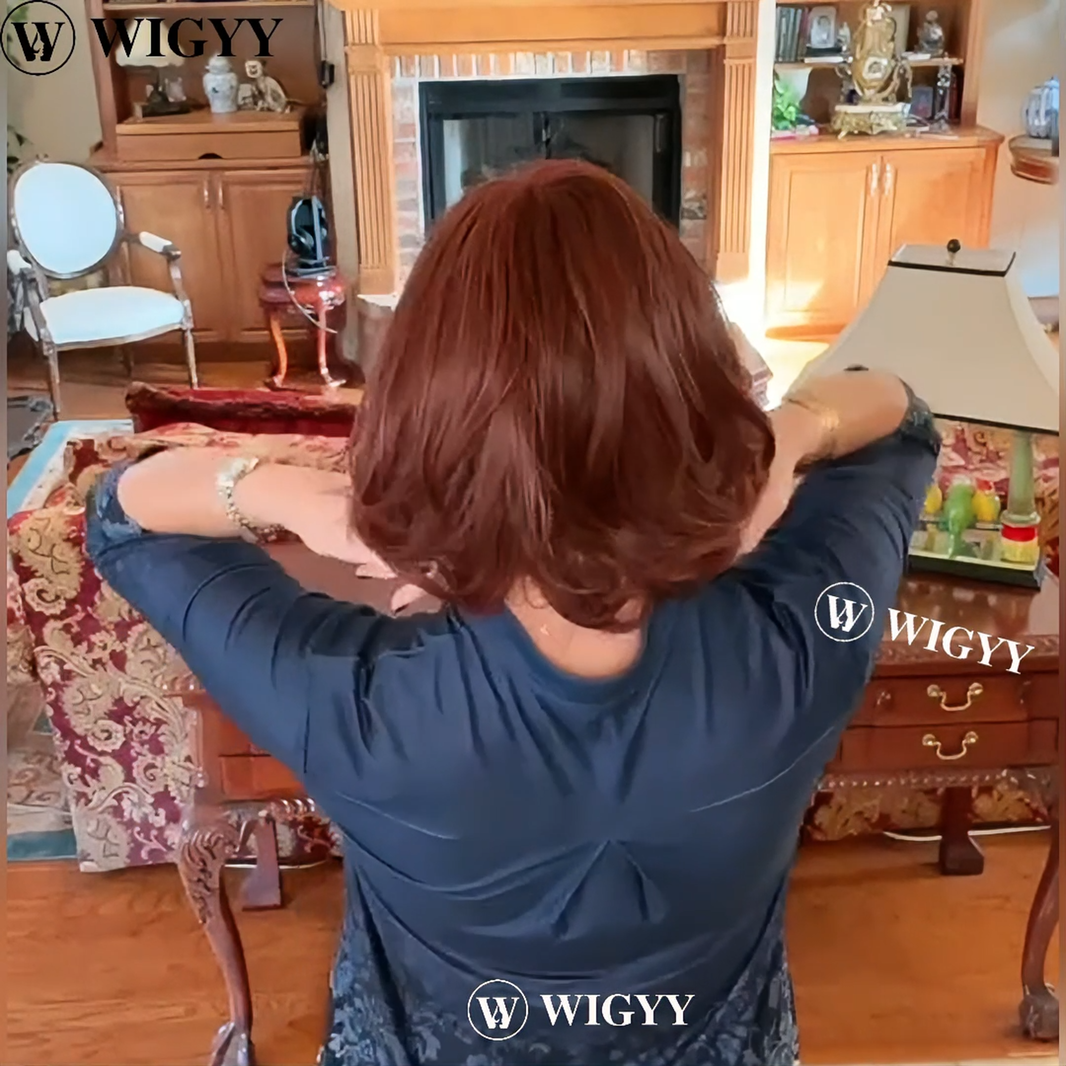 Perucas Wigyy Red Auburn Straight Bob